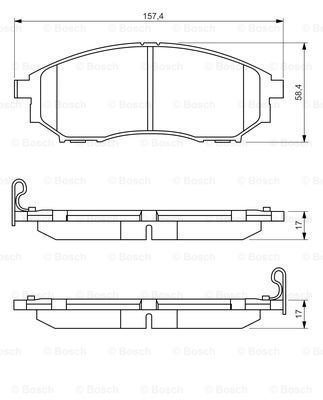 Nissan Qashqai+2 2.0dCi 2008-2013 Bosch Ön Balata 23698