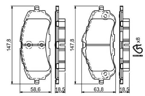 Opel Astra L 1.2 2022-2025 Bosch Ön Balata NETPAR25583
