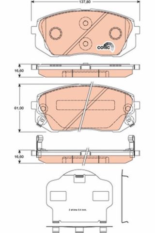 Hyundai Kona 1.6CRDi 2018-2021 TRW Ön Balata 24501