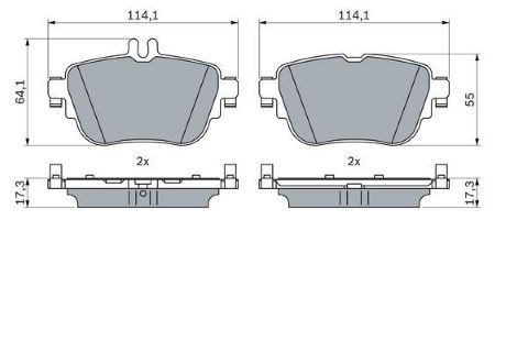 Mercedes E Serisi (238) E220d 2.0 2016-2025 Bosch Arka Balata