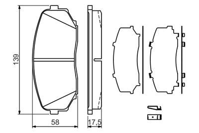 Mitsubishi L200 2.3DI-D 2019-2025 Bosch Ön Balata 24544