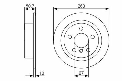 Mini Cooper S F56 2.0 2014-2018 Bosch Arka Disk 2 Adet