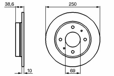 Mitsubishi Colt 1.1 2004-2012 Bosch Arka Disk 2 Adet