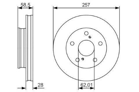 Toyota Hilux 2.5D4D 2005-2009 Bosch Ön Disk 2 Adet