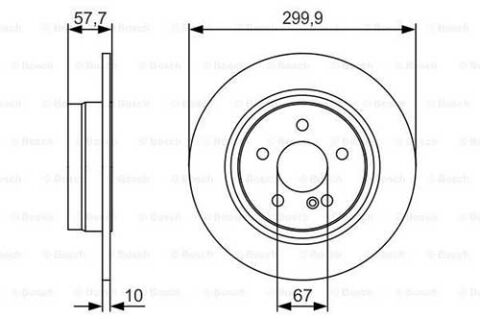 Mercedes C Serisi (204) C220CDI 2.2 2007-2009 Bosch Arka Disk 300mm 2 Adet