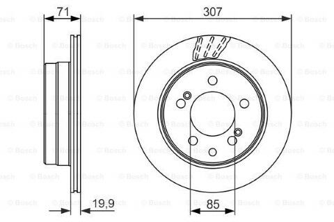 SsangYong Rexton 2.7XDI	 2008-2012 Bosch Arka Disk 2 Adet