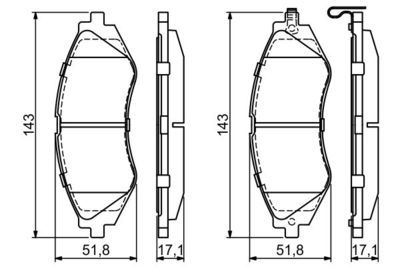 Chevrolet Epica 2.0 2002-2006 Bosch Ön Balata WVA23234