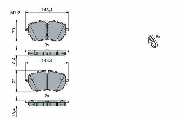 Opel Astra L 1.5D 2021-2023 Bosch Ön Balata
