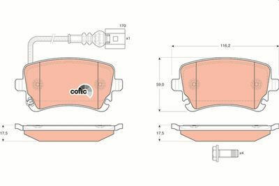 Volkswagen Transporter T5 2.5TDI 2003-2009 TRW Arka Balata NETPAR23326