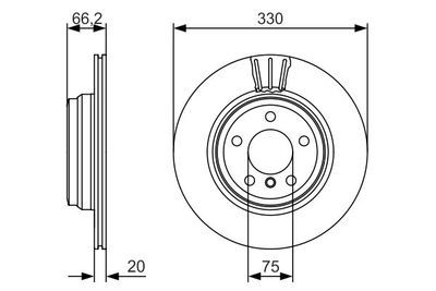BMW 3 F30 330d 3.0 2012-2018 Bosch Arka Disk Havalı 2 Adet