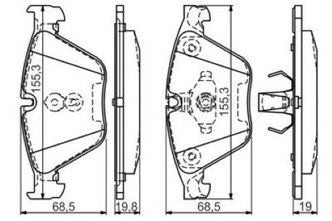 BMW 5 F10 520i 2.0 2011-2015 Bosch Ön Balata