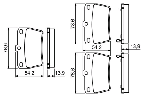 Toyota RAV4 2.0 1994-2005 Bosch Arka Balata 23656