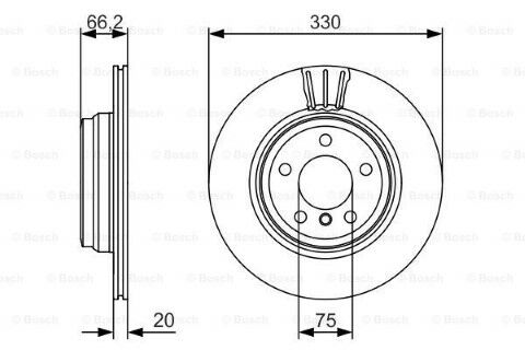 BMW 3 F30 335i 3.0 2012-2015 Bosch Arka Disk Havalı 2 Adet