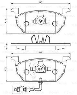 Audi A3 1.0TFSI 2016-2019 Bosch Ön Balata NETPAR22035