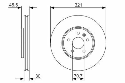 Opel Astra J 1.6 2009-2016 Bosch Ön Disk 321mm 2 Adet