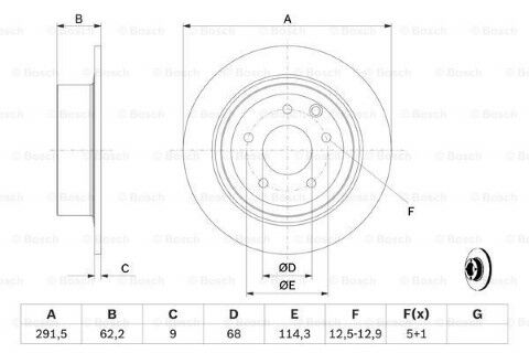 Nissan Pulsar 1.2 2014-2018 Bosch Arka Disk 2 Adet