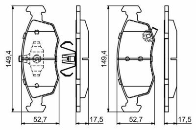 Lancia Ypsilon 0.9 2011-2014 Bosch Ön Balata 25323