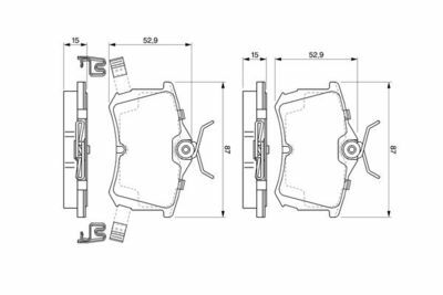 Honda Accord 2.4 2003-2008 Bosch Arka Balata NETPAR