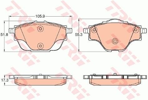 Citroen C4 Picasso 1.6HDi 2013-2018 TRW Arka Balata