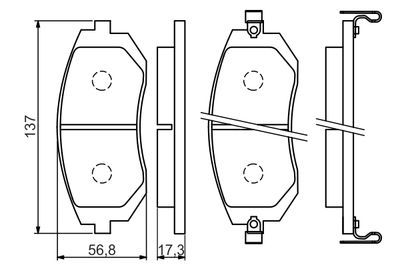 Subaru Forester 2.5T 2010-2012 Bosch Ön Balata 23865