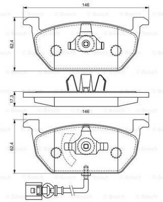 Volkswagen Golf 7 1.4TSI 2012-2019 Bosch Ön Balata NETPAR22035