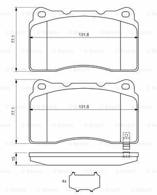Subaru Impreza 2.0STI 2001-2005 Bosch Ön Balata WVA23092