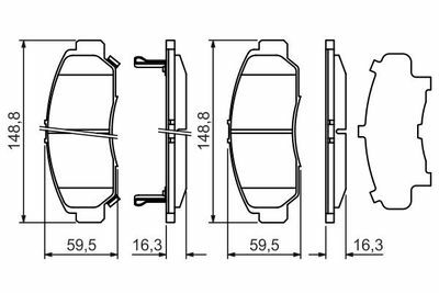 Honda Accord 3.0 1998-2003 Bosch Ön Balata 23729
