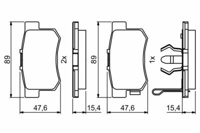Honda CR-V 2.0 2004-2008 Bosch Arka Balata 24231