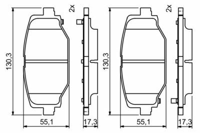 Fiat Freemont 2.0MJet 2011-2015 Bosch Arka Balata NETPAR25376