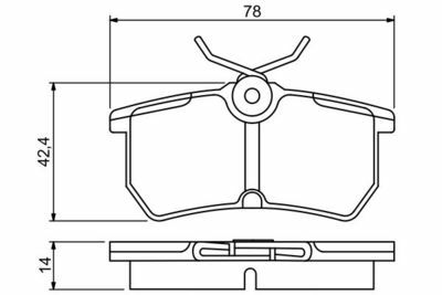 Ford Fiesta 1.6 2013-2016 Bosch Arka Balata NETPAR23353