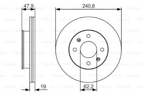Hyundai Getz 1.4 2005-2012 Bosch Ön Disk 241mm 2 Adet