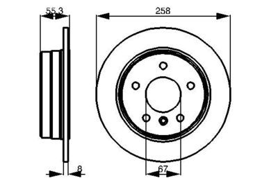Mercedes A Serisi (168) A170CDI 1.7	 2001-2004 Bosch Arka Disk 2 Adet