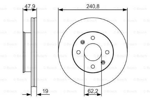 Hyundai Getz 1.3 2002-2005 Bosch Ön Disk 241mm 2 Adet