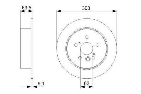 Toyota RAV4 2.0 2000-2005 Bosch Arka Disk 2 Adet