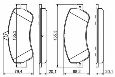 Mercedes GLK (204) GLK350CDI 4-matic 3.0 2012-2015 Bosch Ön Balata NETPAR24867