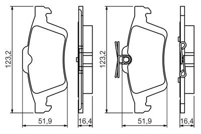 Volvo S40 1.6 D2 2011-2012 Bosch Arka Balata 25212