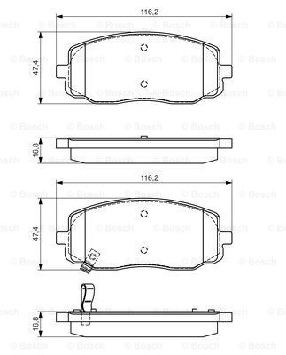 Hyundai i10 1.1 2008-2010 Bosch Ön Balata 24410