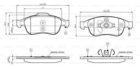 Renault Clio 5 1.0TCe 90 2020-2025 Bosch Ön Balata 24914