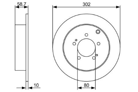 Mitsubishi Outlander 2.0DI-D	 2007-2010 Bosch Arka Disk 2 Adet