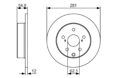 Toyota RAV4 2.2D4D 2005-2012 Bosch Arka Disk 2 Adet