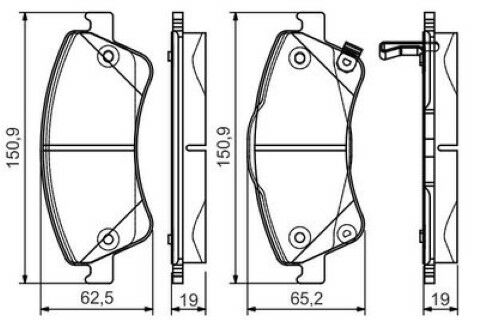 Toyota Auris 2.0D4D 2006-2012 Bosch Ön Balata 24203