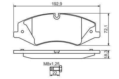 Land Rover Range Rover Sport sd 30d	 2011-2013 Bosch Ön Balata 25021