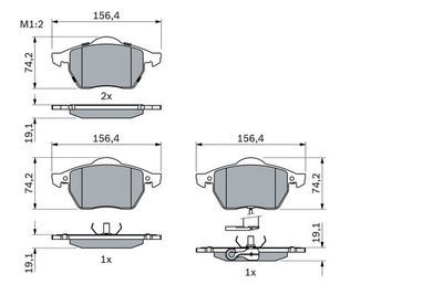 Seat Toledo 1.6 1998-2004 Bosch Ön Balata WVA20676