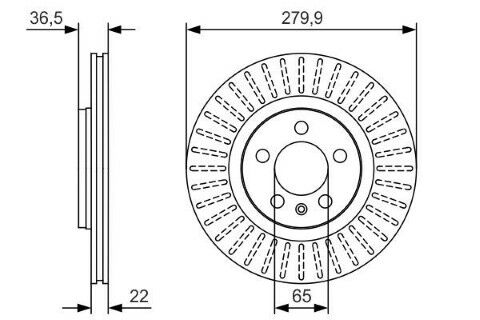 Seat Leon 1.6 1998-2006 Bosch Ön Disk (280 mm) 2 Adet
