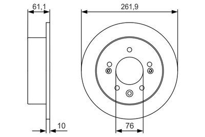 Hyundai Elantra 1.6 2006-2011 Bosch Arka Disk 2 Adet