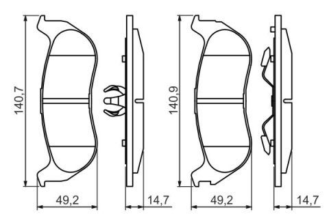 Jeep Cherokee (KJ) 3.7 2003-2007 Bosch Arka Balata NETPAR24355