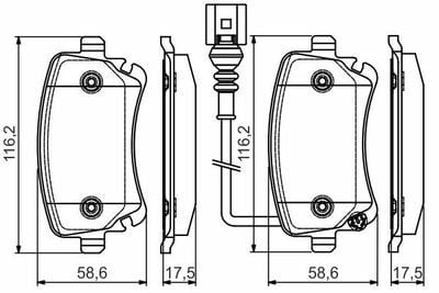 Volkswagen Caravelle T6 2.0TDI 2015-2019 Bosch Arka Balata NETPAR23854