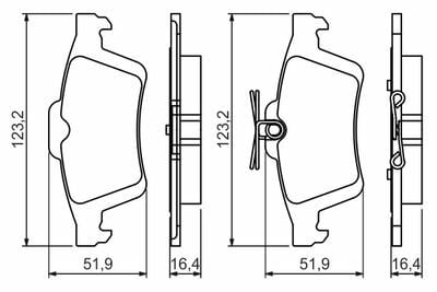 Ford Kuga 2.0TDCi 2012-2016 Bosch Arka Balata 25212