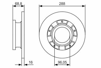 Ford Transit 2.0TDCi 2016-2023 Bosch Arka Disk 288mm 2 Adet