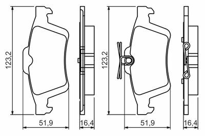 Ford C-Max 2.0TDCi 2008-2010 Bosch Arka Balata 25212